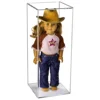 Customized clear acrylic figurine display case for doll bobblehead