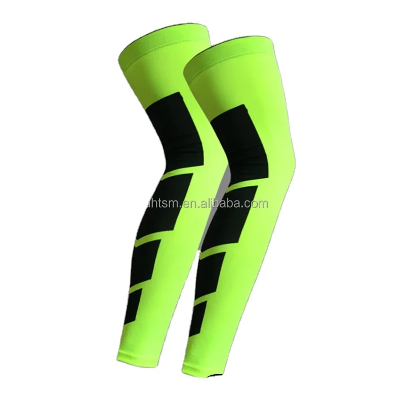 

Hot sale Full Leg Support Compression Spandex Knee Brace Universal Sports Knee Support Long Thigh Sleeve, Black, white, red, blue, green