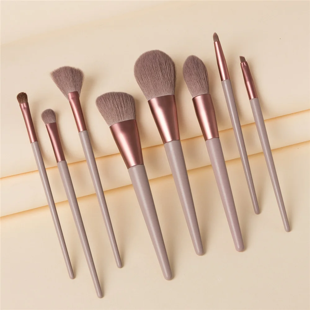 

Wholesale Private Lable 8pcs Pink Eyeshadow Eyebrow Makeup Brushes Set Synthetic Hair 10 Set Label Printing ,OEM Aavilable 88g, Green,purple