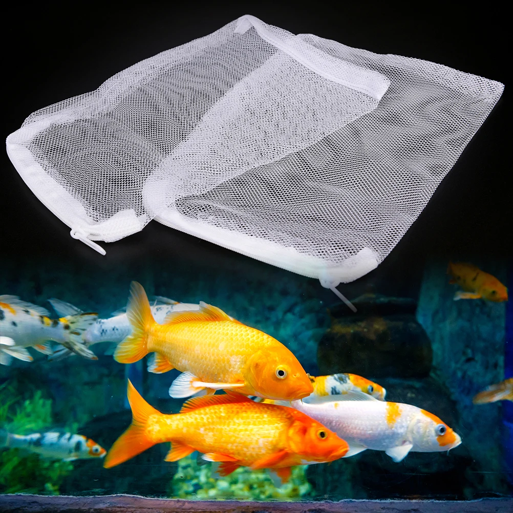 

2Pcs Mesh Bag Acquarium Pond Filter Net Bag For Bio Ball Carbon Media Ammonia Aquarium Fish Tank Isolation Bag