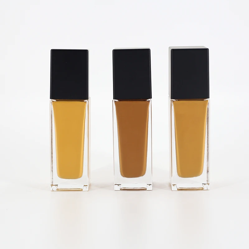 

professional cosmetics organic private label face high coverage liquid foundation, 12 colors in stock, accept oem