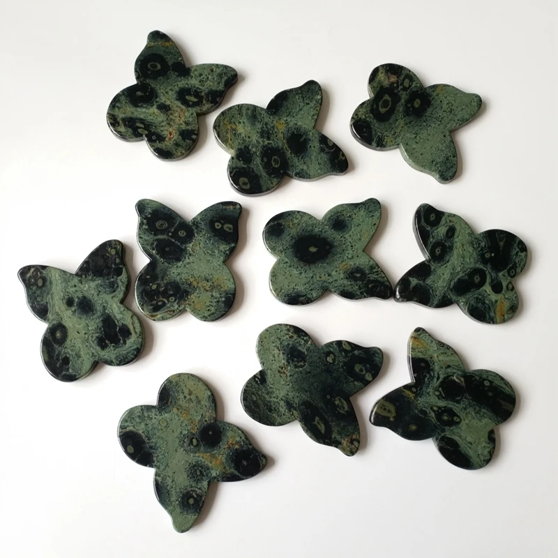 

Natural kambaba jasper crystal butterfly gua sha stone face beauty equipment