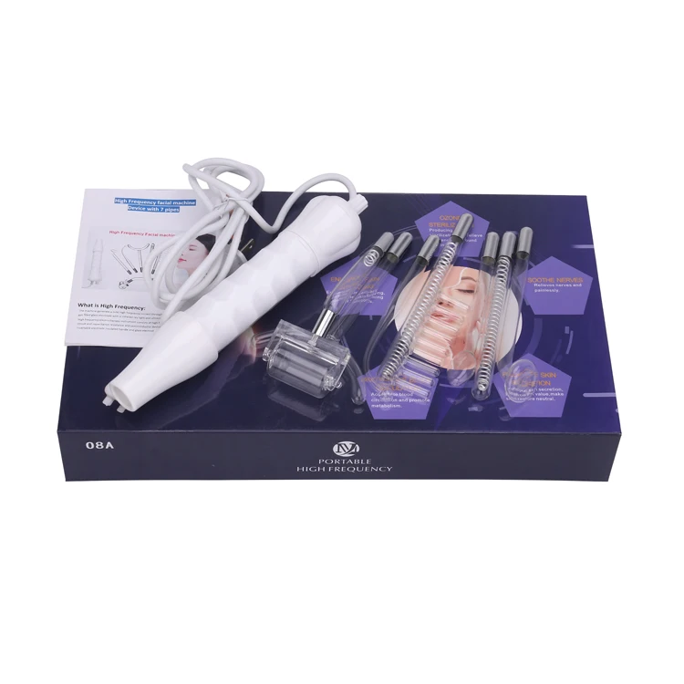 

Personal Care High Frequency 7 Tubes Violet Ray Wand 4 Electrodes Face Massage Anti-aging Beauty Machine For Home