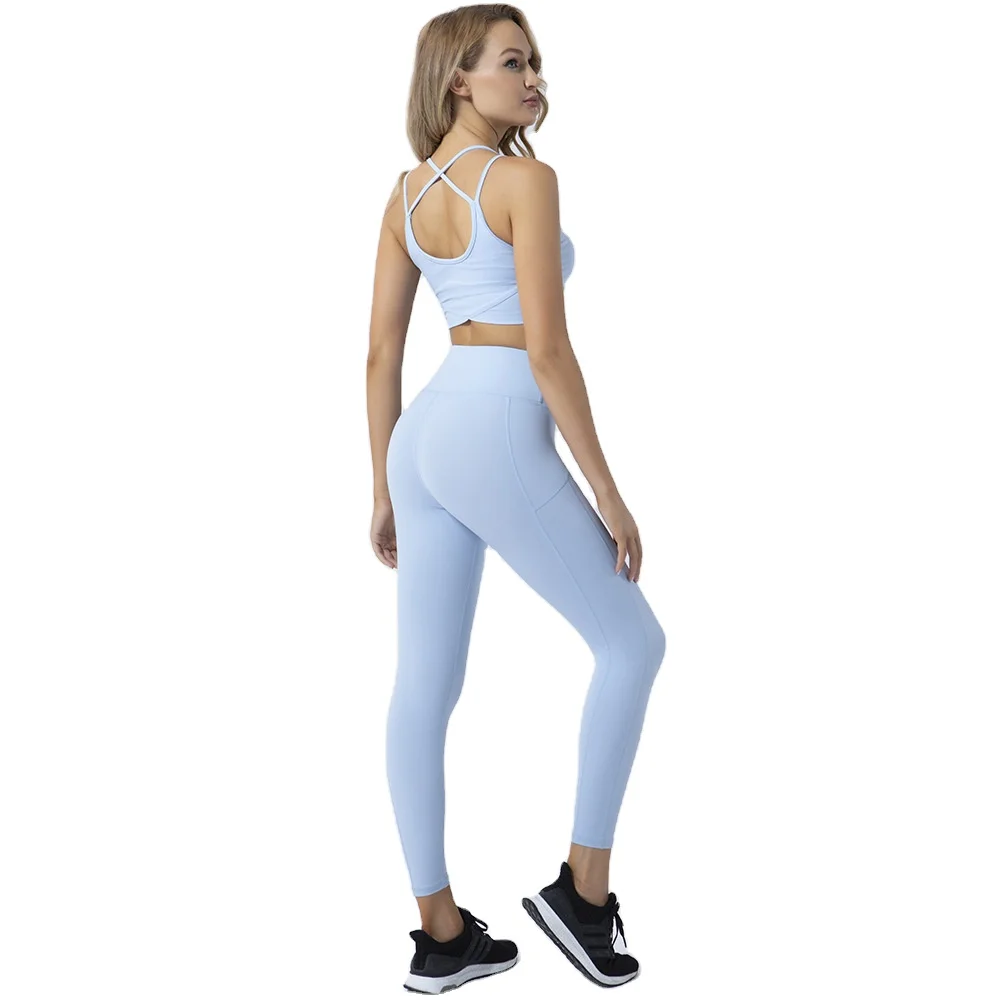 

2020 New Arrivals Quick Dry 2 Piece Slim Fit Fitness Women Yoga Wear Set, Customized colors