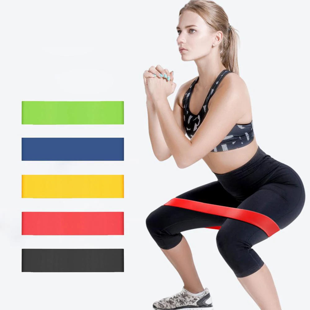 

Hot Sale Gym Elastic Workout Exercise Loop Bands Tpe Resistance Bands Set with 5 Resistance Levels, Green,blue,yellow,red,black