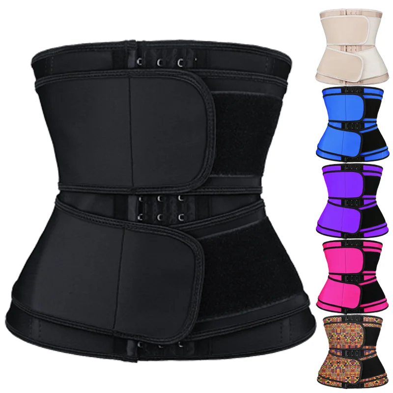 

NANBIN Double Compression Latex Waist Trainer Women Slimming, As shown