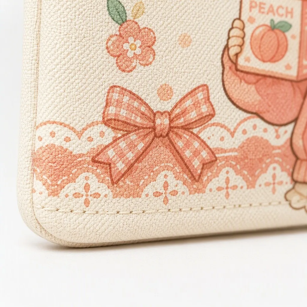 Scalloped Lace Hem and Gingham Plaid Ribbon Bow Close-up