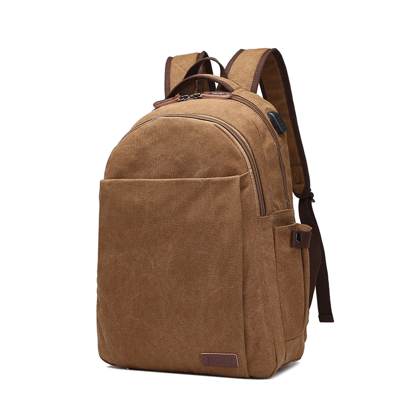 

MCP016 Wholesale canvas man school backpack schoolbags custom back pack manufacturer