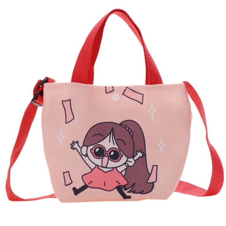 

children's Canvas Bag Printing Handbag Boys and Girls Shoulder Messenger Bag Tote Bag, As pic