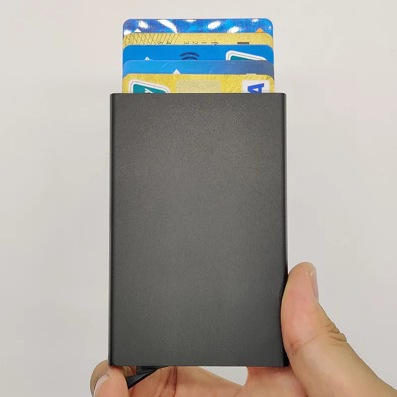 

wholesale metal alloy id card holder wallet slim credit card id holder