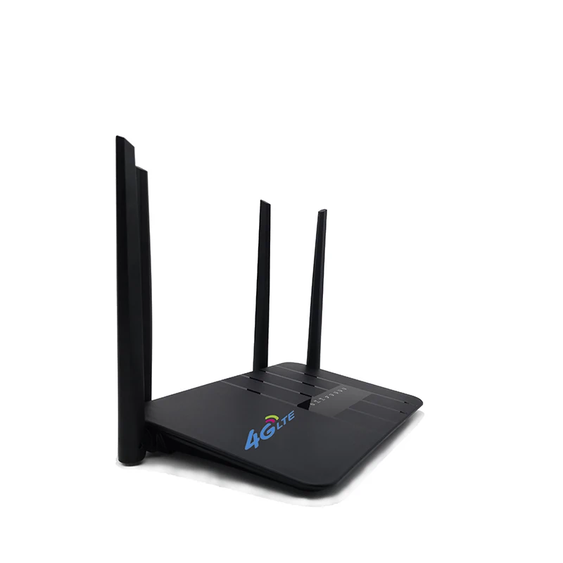 

B1 B2 B4 B5 B8 Optional good signal sim slot high speed smart 4G LTE wireless router, Black