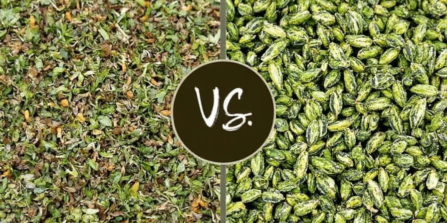 Infographic summarizing differences between Mexican and regular oregano