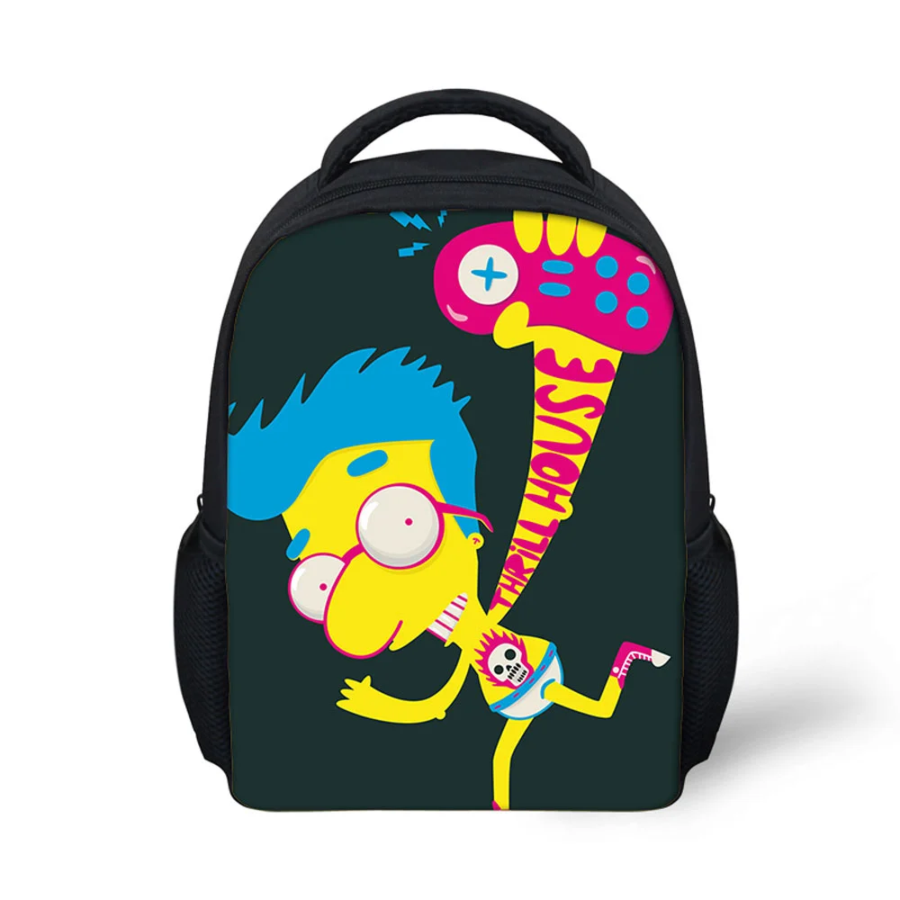 

2021 custom canvas backpack bag Cartoon Graffiti waterproof promotional kids school novation bags for girls boys student