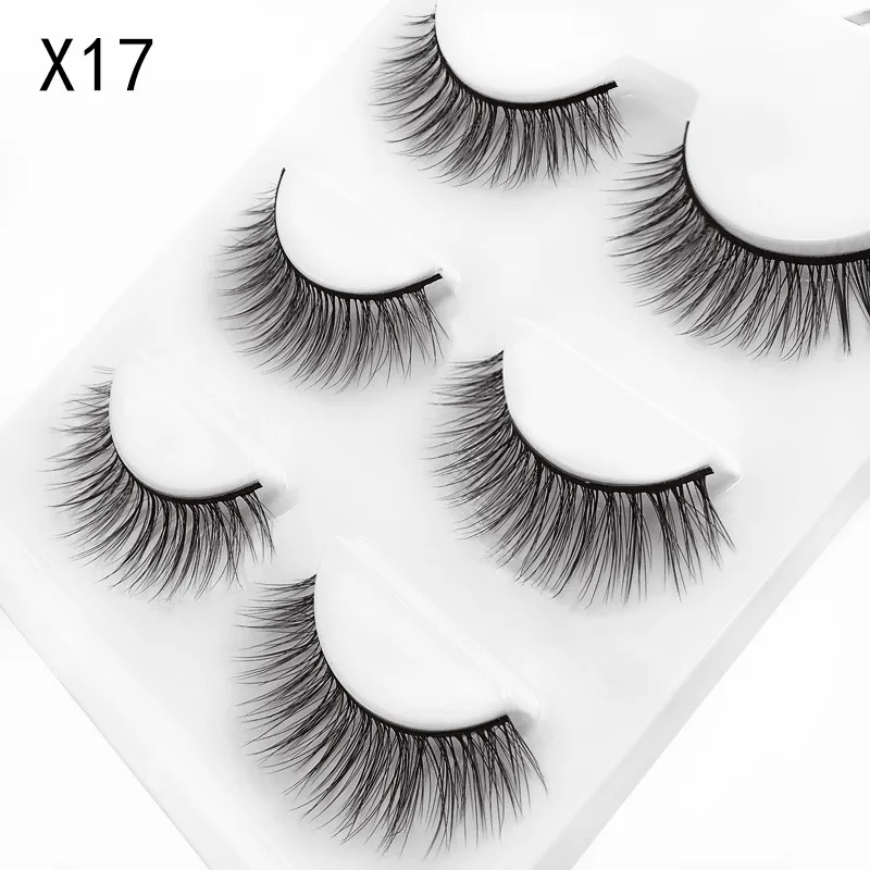 

Manufacturer oem synthetic eyelash strip faux cils 3d lot mink lashes samples