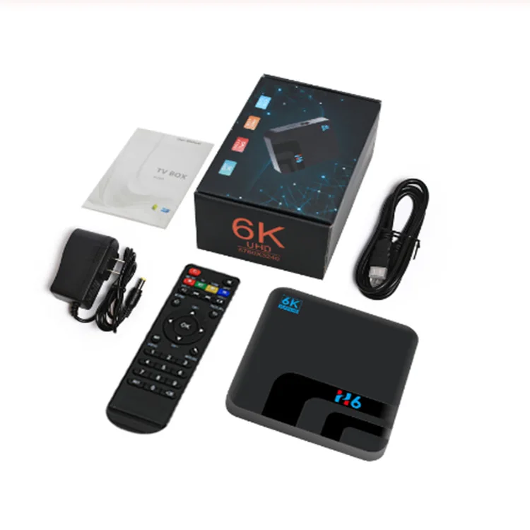 

H6 STB 2G/4G+16GB/32GB/64GB Android9.0 6k HD Network Player TV Box