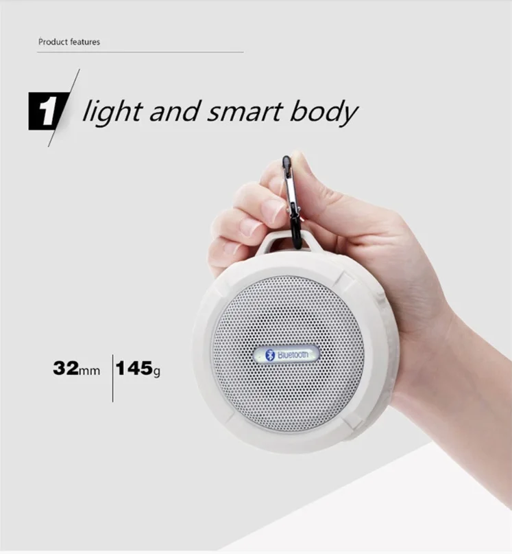 Christmas gift C6 Waterproof Outdoor Blue tooth Speaker TF Wireless Music - ANKUX.COM