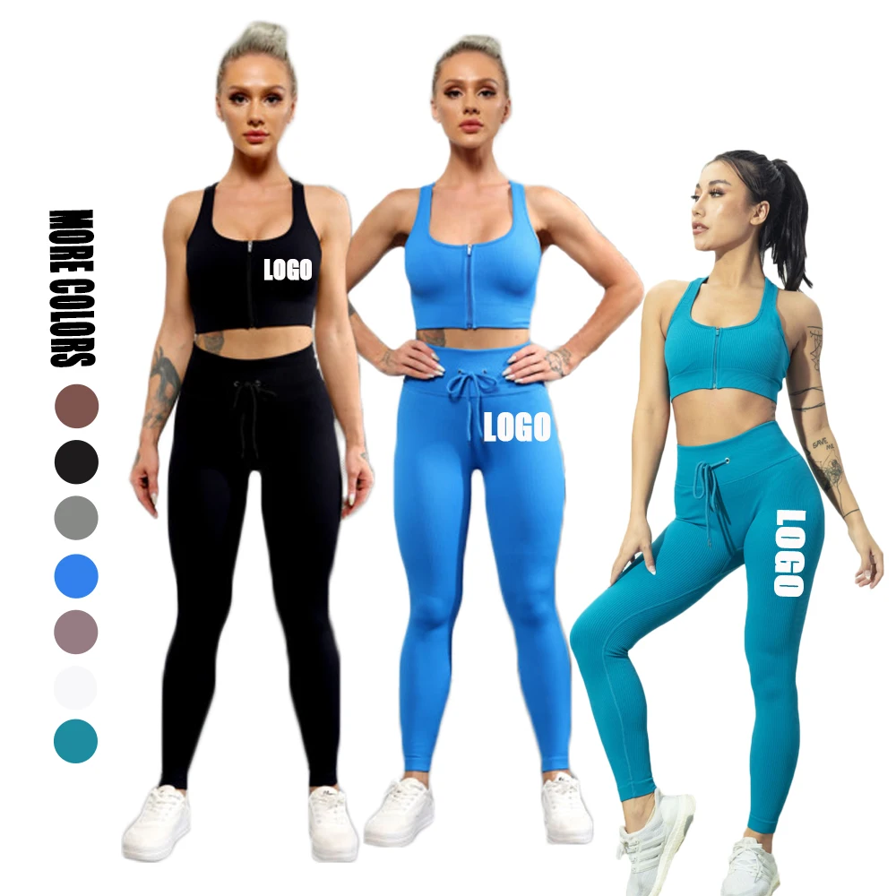 

2021 Breathable Biker Shorts Yoga Set Women Summer Short Set Four-Way Stretch Seamless Ribbed Yoga Shorts Set