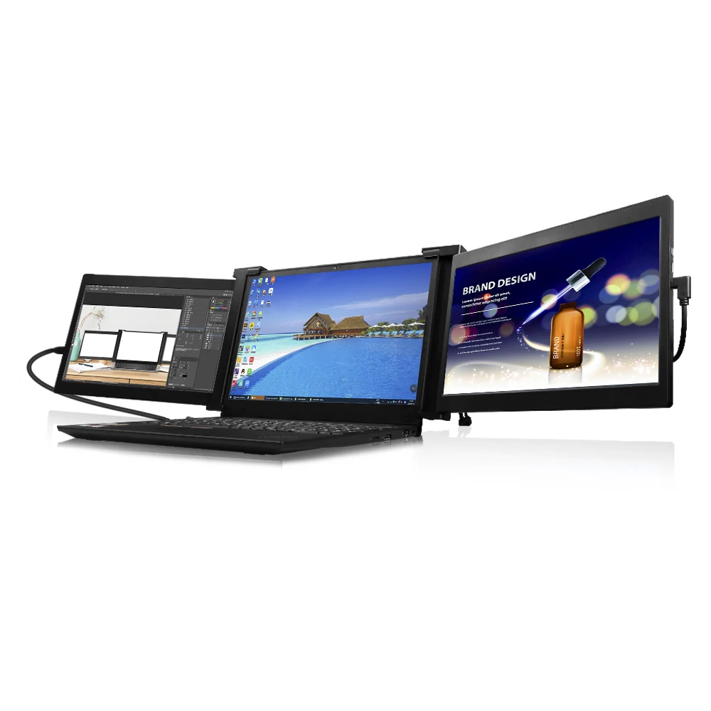 

Super slim  IPS 144hz 4k USB C Type C FULL HD HDR10 Portable triple screen for laptop gaming monitor