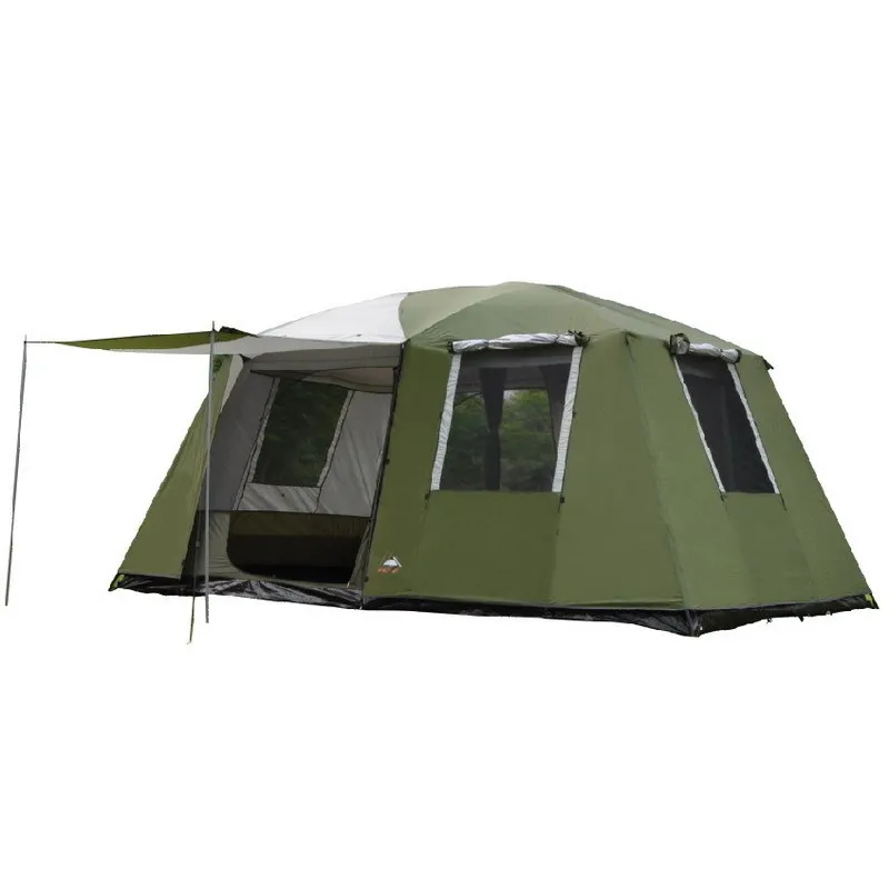 

8-12 Persons Large Family Camping Tent Double Layers Two Bedooms Outdoor Waterproof Portable Luxury Camping Tents, Picture color or customized