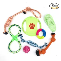 

Pets Dog Toy Set for Large Dogs and Aggressive Chewers - 7 Nearly Indestructible Cotton Ropes