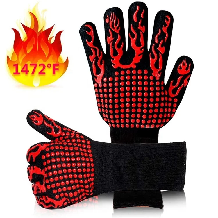 

Gujia Grillhandschuhe Customized 1472F Barbecue Oven Slip Silicone Heat Resistant Bbq Gloves For Cooking Baking