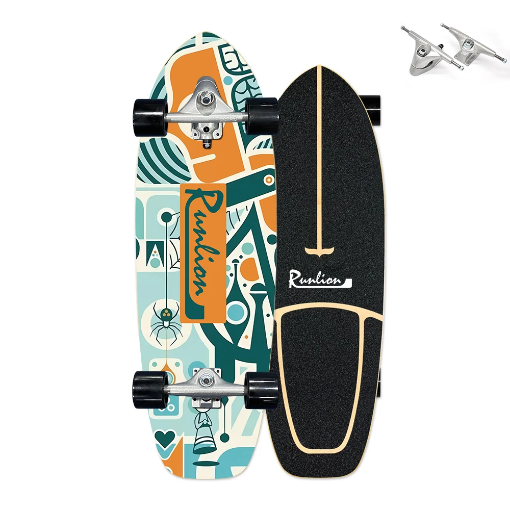 

Surf Skateboard Custom Cruser Skate Board Pro Complete Surf Skateboard CX7