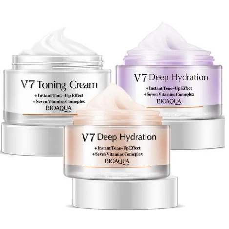 

BIOAQUA V7 Deep Hydration Cream Vitamins Whitening Cream Effective Repair Rough Skin Smooth Face Care Moisturizing Day Cream