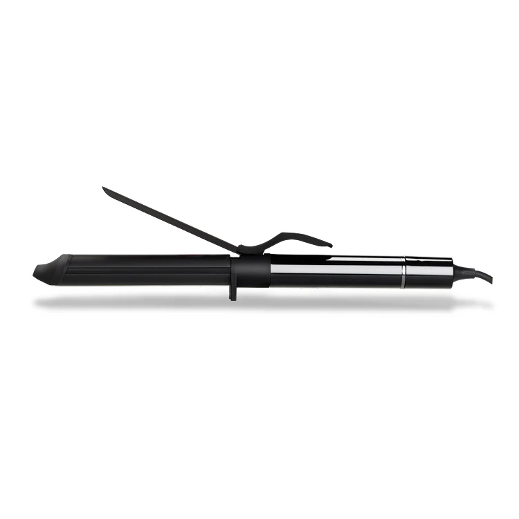 

New curly hair crimper stick 360 degree electroplated rose gold enamel clips curler ceramic rotating hair curler tool machine, Black, gold, metal grey