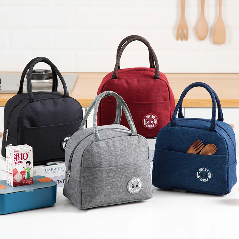 

Household insulated lunch bag children's warm lunch bag Oxford cloth waterproof and oil-proof food storage bag