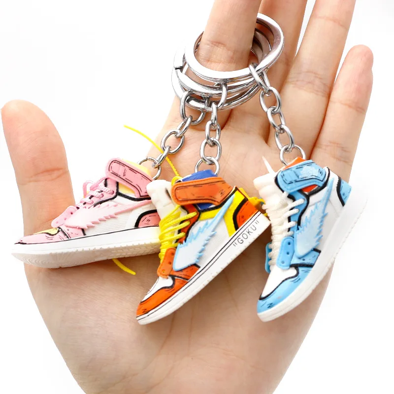 

Cartoon Anime Joint Mini Sneakers Model Keychains Creative Basketball Shoes kerings