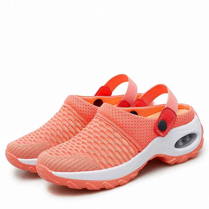 

2020 Summer Platform Plus Size Sandals Women Fashion Slip On Breathable Air Cushion Casual Shoes, Black,orange,purple,grey