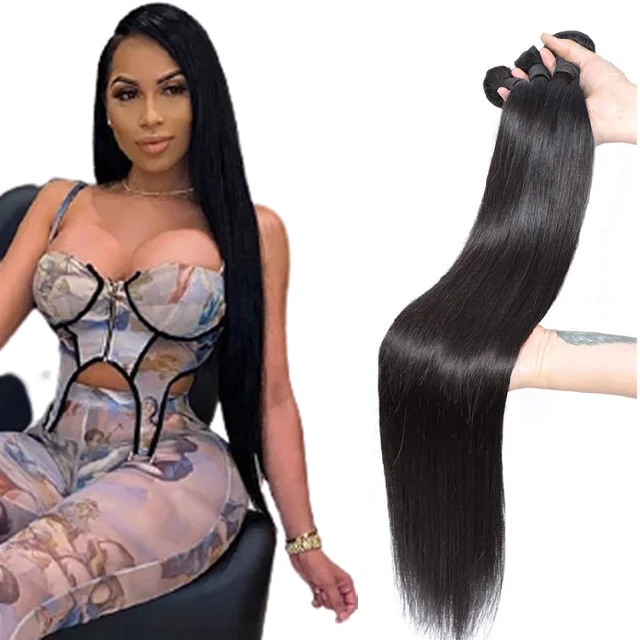 

Super soft silky straight weave human hair Remy hair extension cuticle aligned mink virgin brazilian hair weave bundles