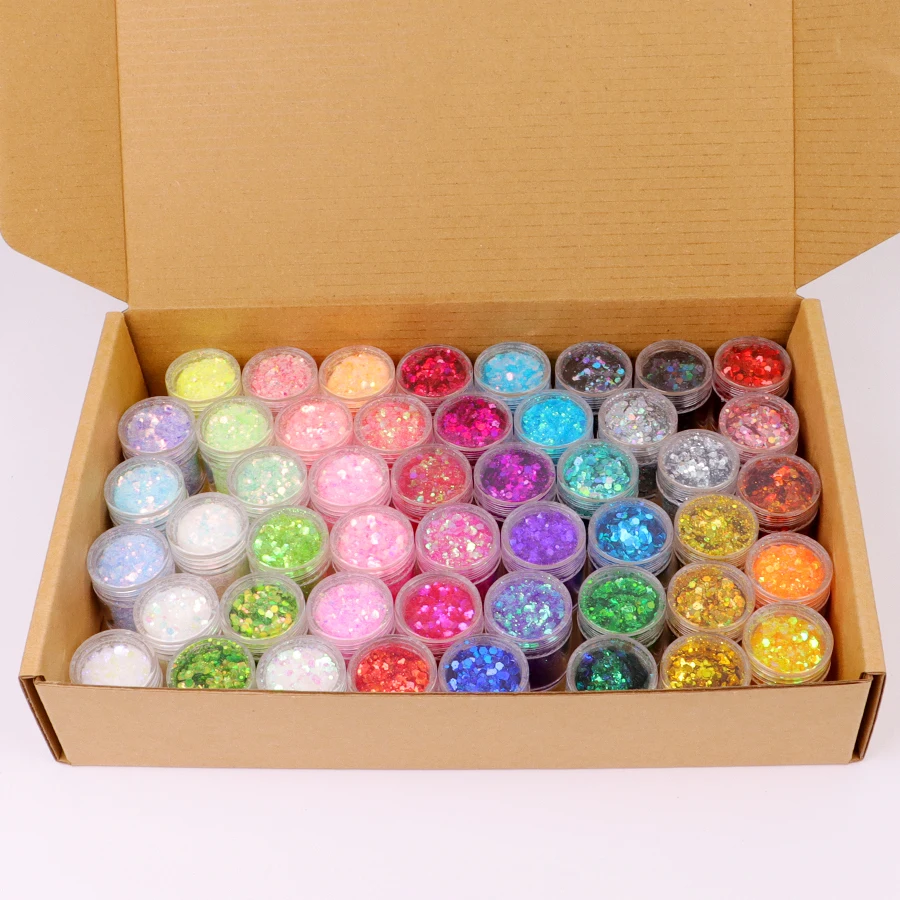 

Free Sample Flash Glitter Beauty 48 colors 1kg/bag Holographic Glitter Nail Glitter, 48 colors available