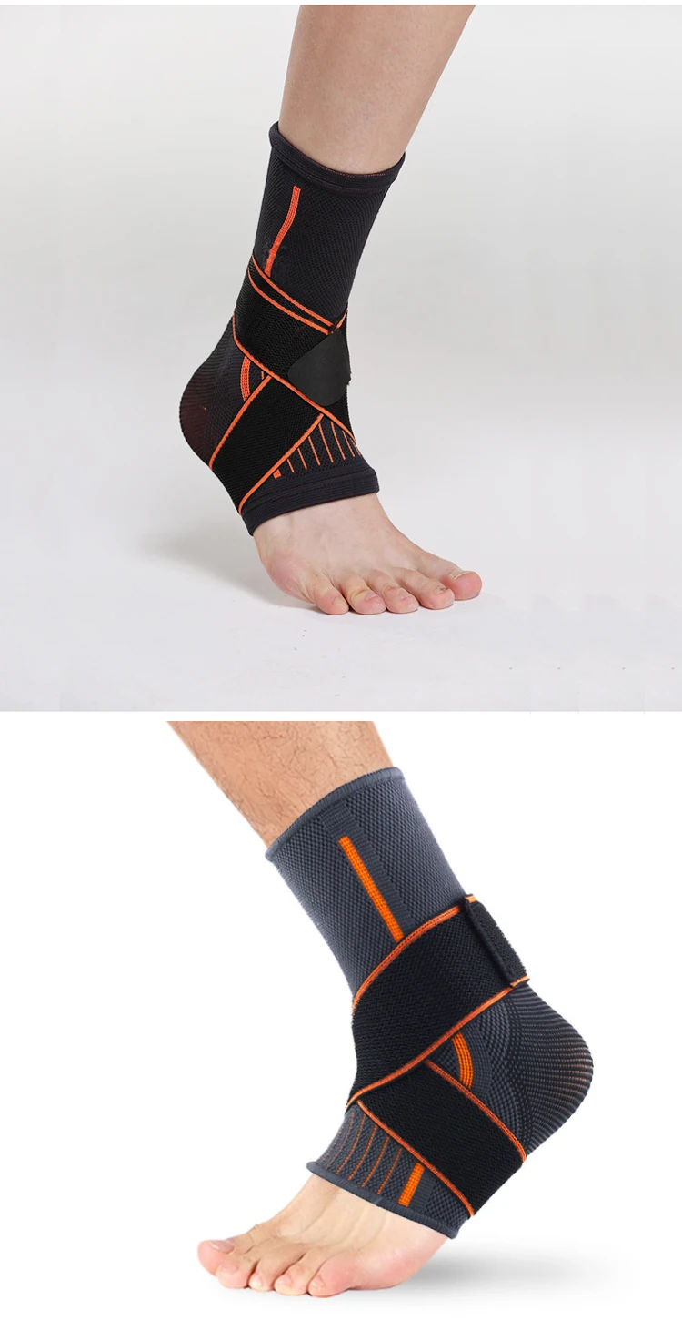 Enerup Copper Spandex Foot Unisex Medical Ankle Pad Wrapfor Protection Compression Sleeve Knee Brace For Rolled Ankle Fitness