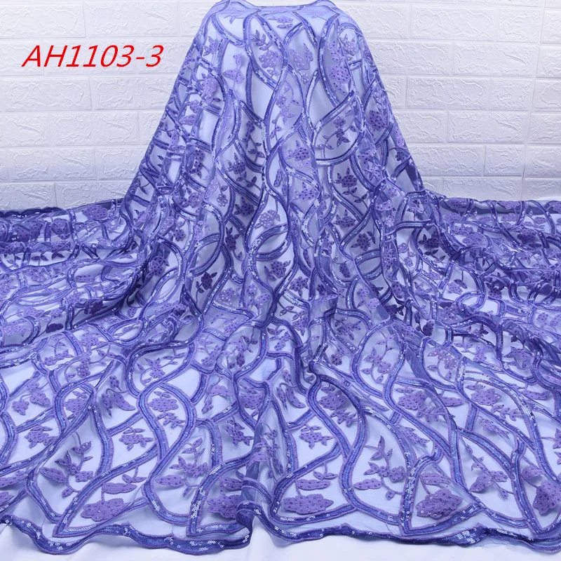 

1777 Free Shipping Nigerian Lace Fabric Embroidery Milk Lace Fabric With Sequins 5 Yards African