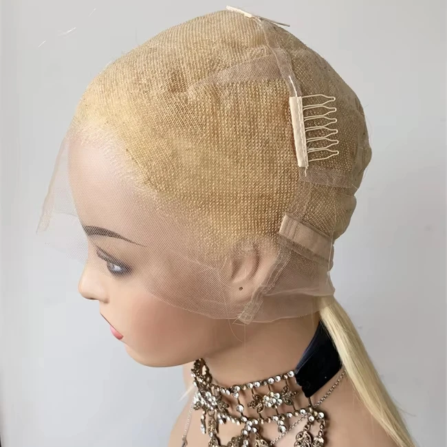 DX218 Custom Platinum Blonde Full Lace Wig Luxury 613 Without Glue hd Lace Wigs Raw Human Brazilian Hair Best Sales Braids Wig
