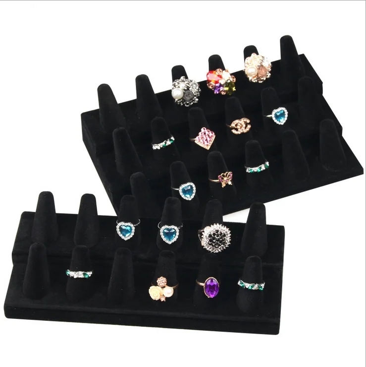 

Fashion Popular Mini Resin Focking Jewelry Finger Ring Holder Triangle cone Jewelry Rings Display, As the picture shown