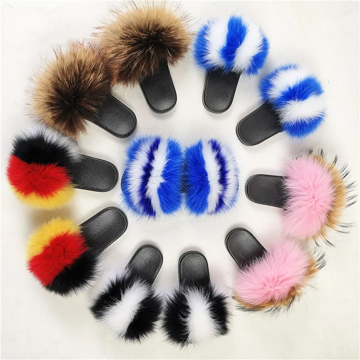 

Soft female fox fur skin slide children's slide