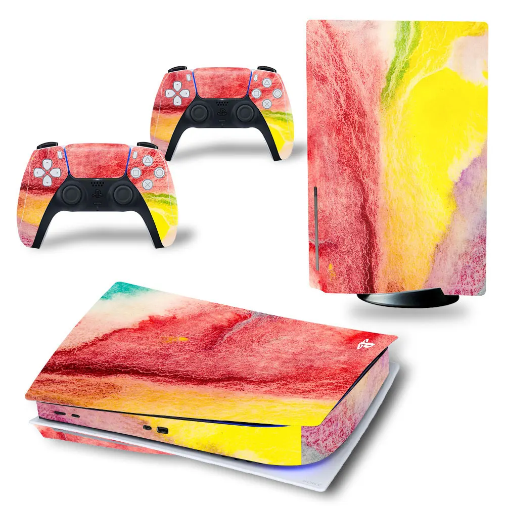 

Vinyl Skin Sticker Decal Cover for PS5 Disk Edition for PlayStation 5 Game Console and 2 Controllers PS5 disk Skin Sticker