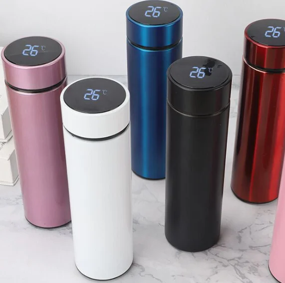 

stainless steel LED tumbler Insulated smart electric cup water bottle vacuum flask termos digital thermos tumbler cups in bulk