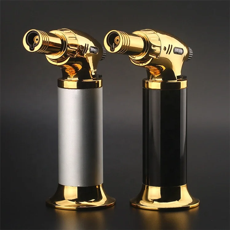 

High quality torch Lighter for cigar kitchen culinary gas refillable BBQ torch Lighter stylish and windproof jet