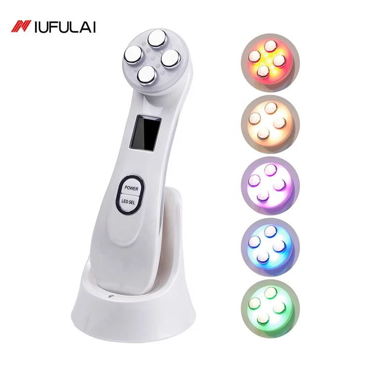 

NFL Hot Sale Portable LED Photon Care Face Eye Lifting Wrinkle Removal Mesotherapy EMS RF Skin Tightening Machine Equipment, Silver, pink, gold, black