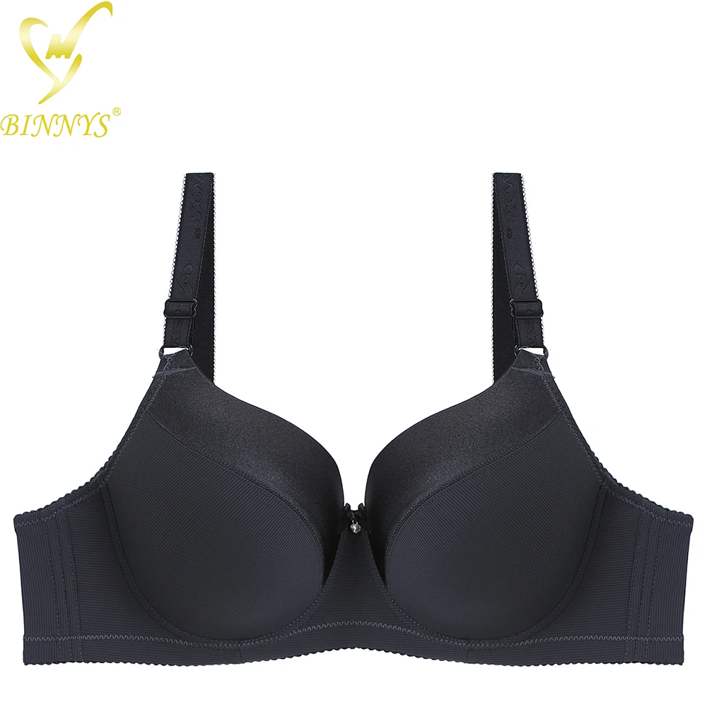 

BINNYS new arrival D cup full cup nylon striped high quality plus sizes underwire women bra