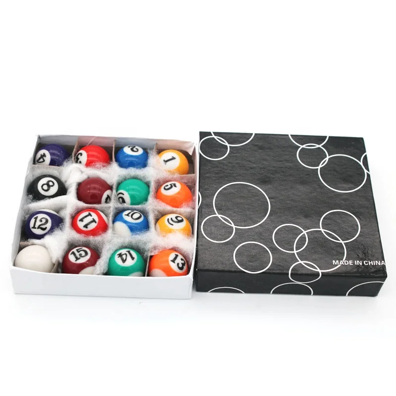 

Small Billiards Balls Billiard Pool Table Children Mini Ball Small Hard Resin Full Set 16Pcs/Box