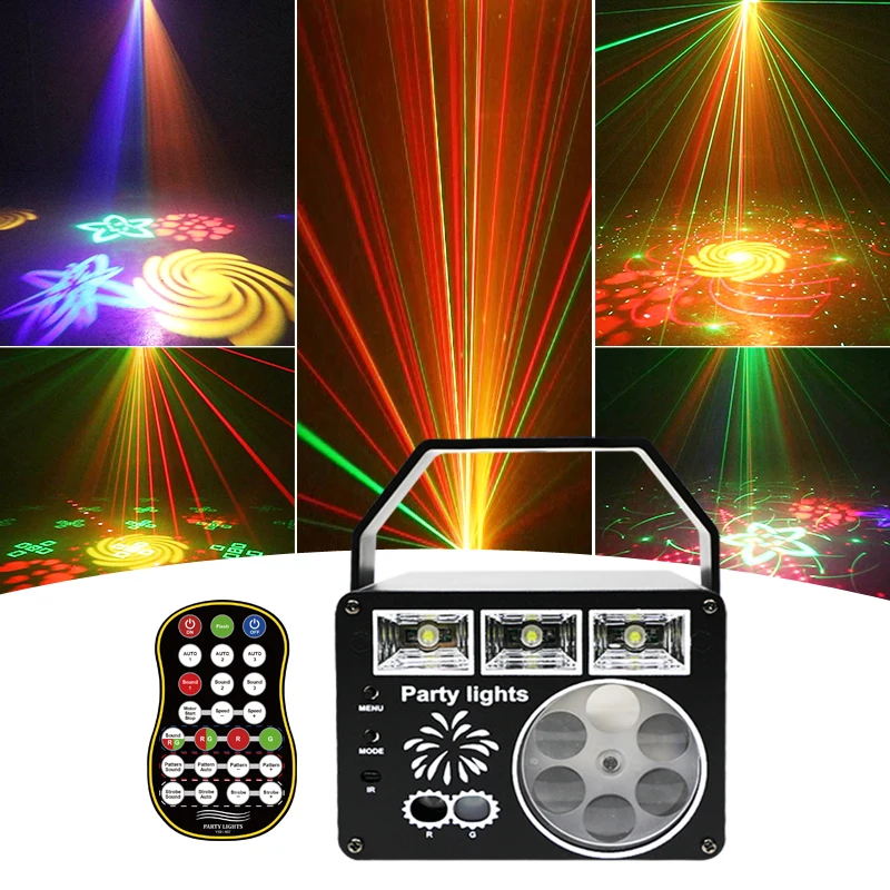 

New 3 in 1 Party Dj Stage lights Decoration beam projector strobe Lazer light disco dj party lighting for Nightclub Bar Xmas