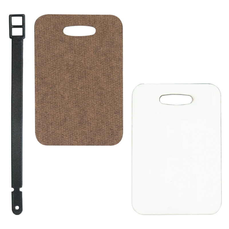 

Customized Blank Sublimation MDF Luggage Tag hardboard wooden Baggage Tag, White