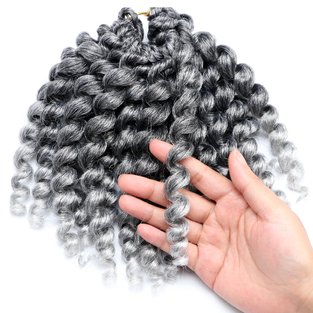 Wand Curl High Temperature Fiber Synthetic Bounce Crochet Hair Short Curly Braids Jumbo Braiding Hair Extension for Black Women