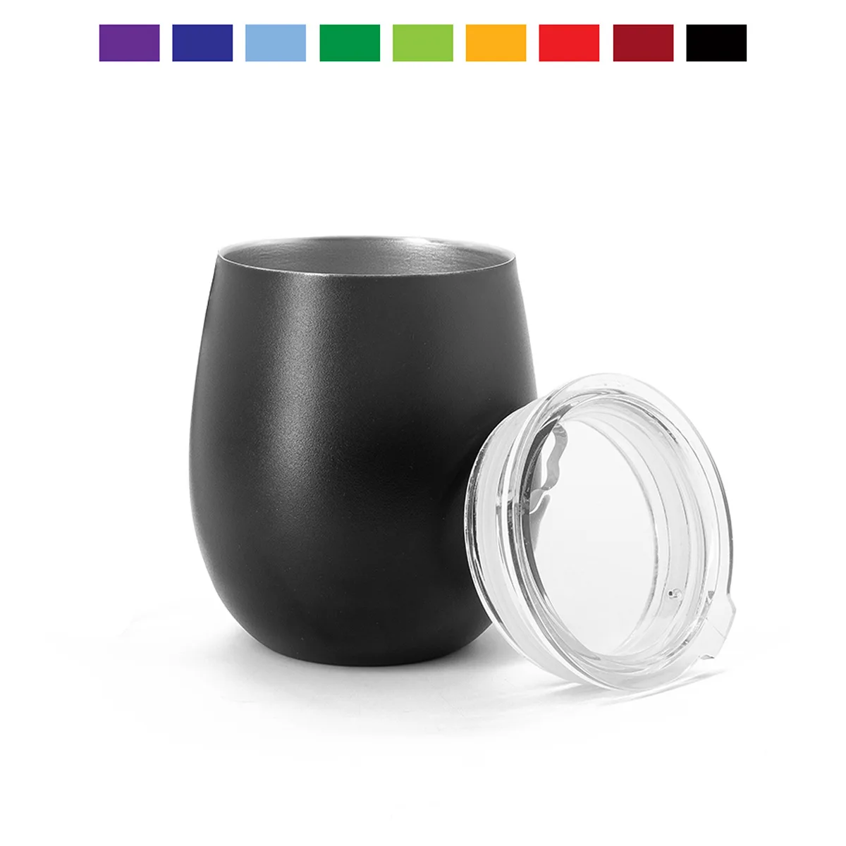 

Factory Price Personalized Stainless Steel Stemless Insulated Wine Tumbler Wine Glass Travel 8oz Metallic Vacuum Cup Coffee Mug, Grey or customized color