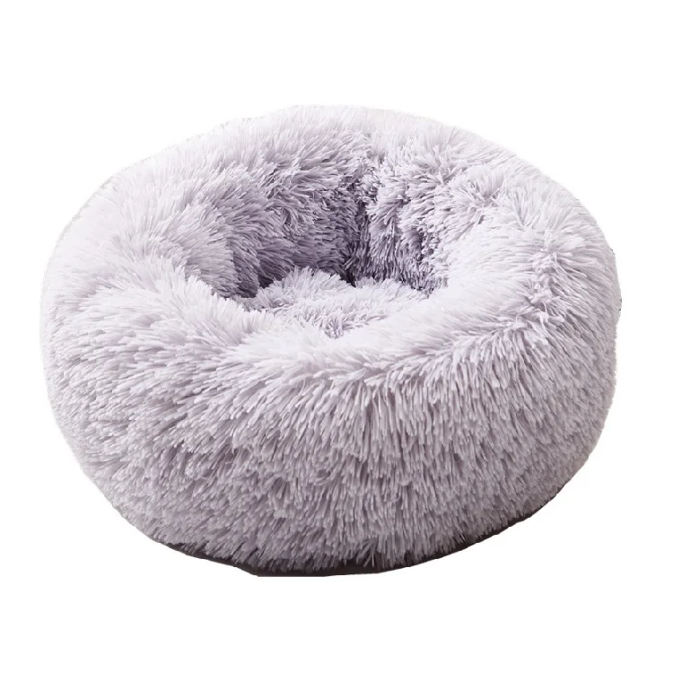 

Hot Selling Comfortable Donut Round Pet Bed Ultra Soft Washable Dog And Cat Bed Donut Dog Bed, As picture