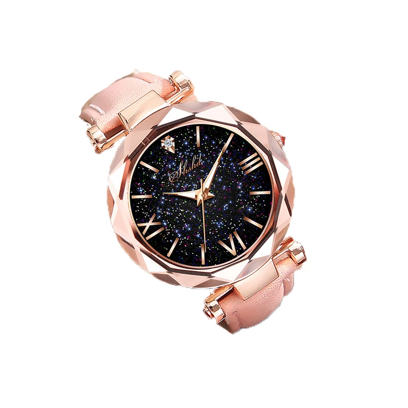 

Women Casual Leather Ladies Watch Quartz Water Resistant Starry Sky Female Clock Reloj Mujer Relogio Feminino